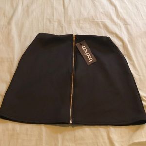 Black A-line skirt